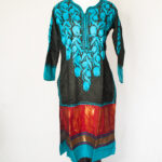 Black Blue Floral Set