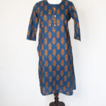 Blue Block Print Kurti