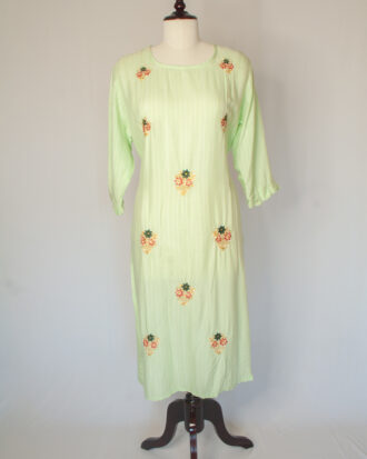 Pista Green Embroidery